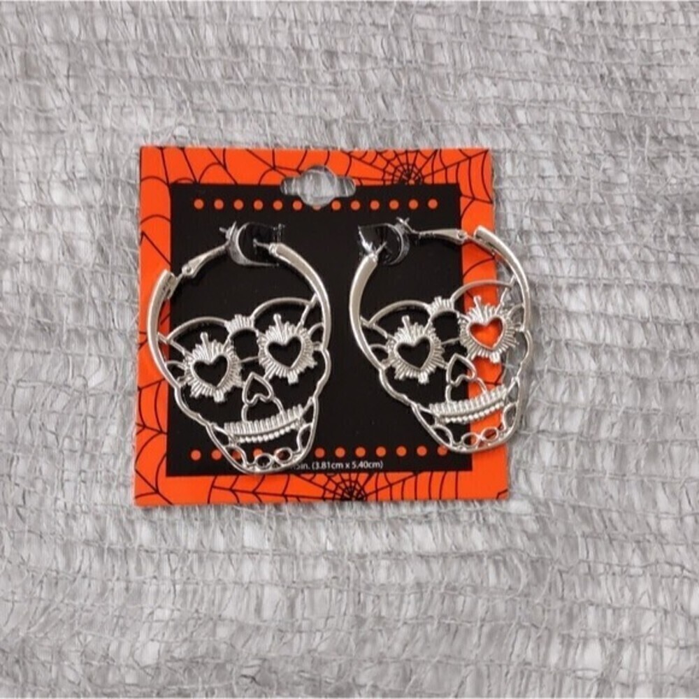 Halloween Women's Skull Hoop Earrings